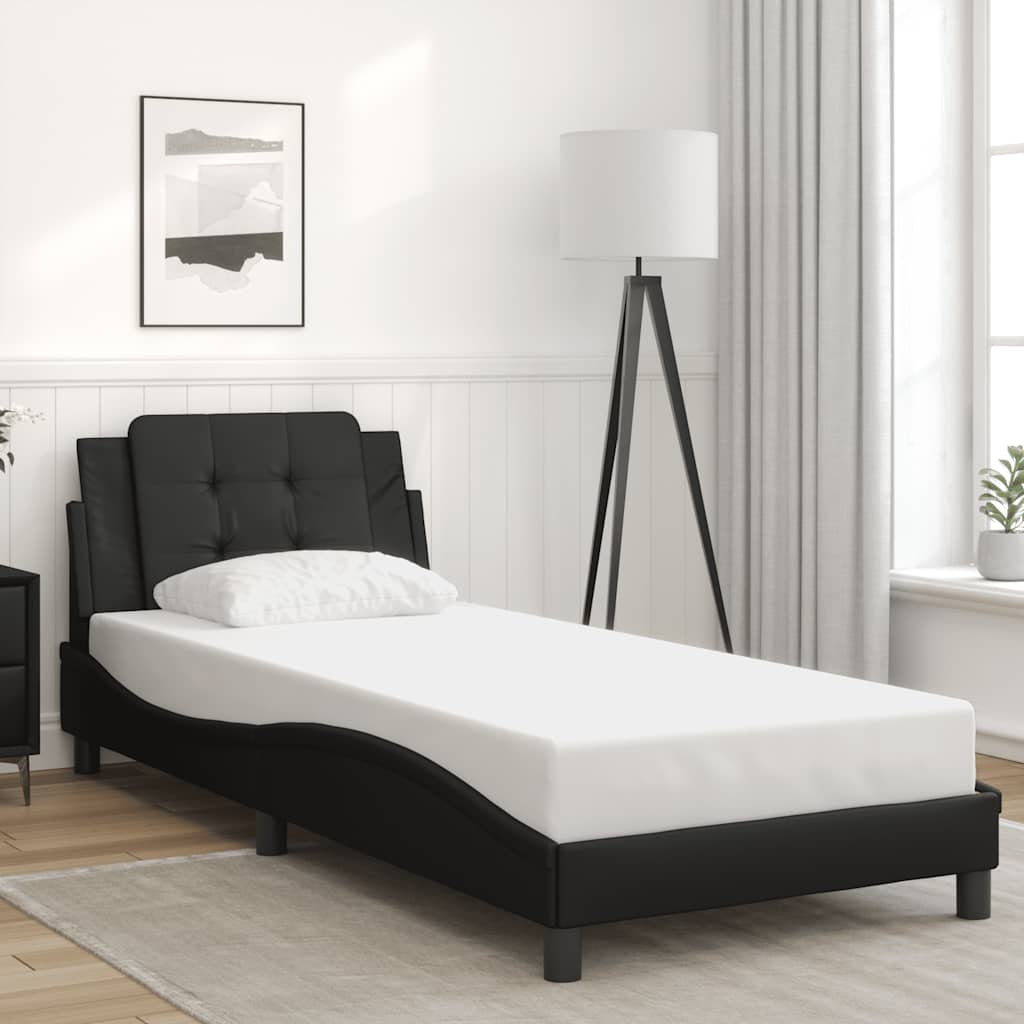 Vidaxl bedframe zonder matras zadar kunstleer zwart 80x200 cm