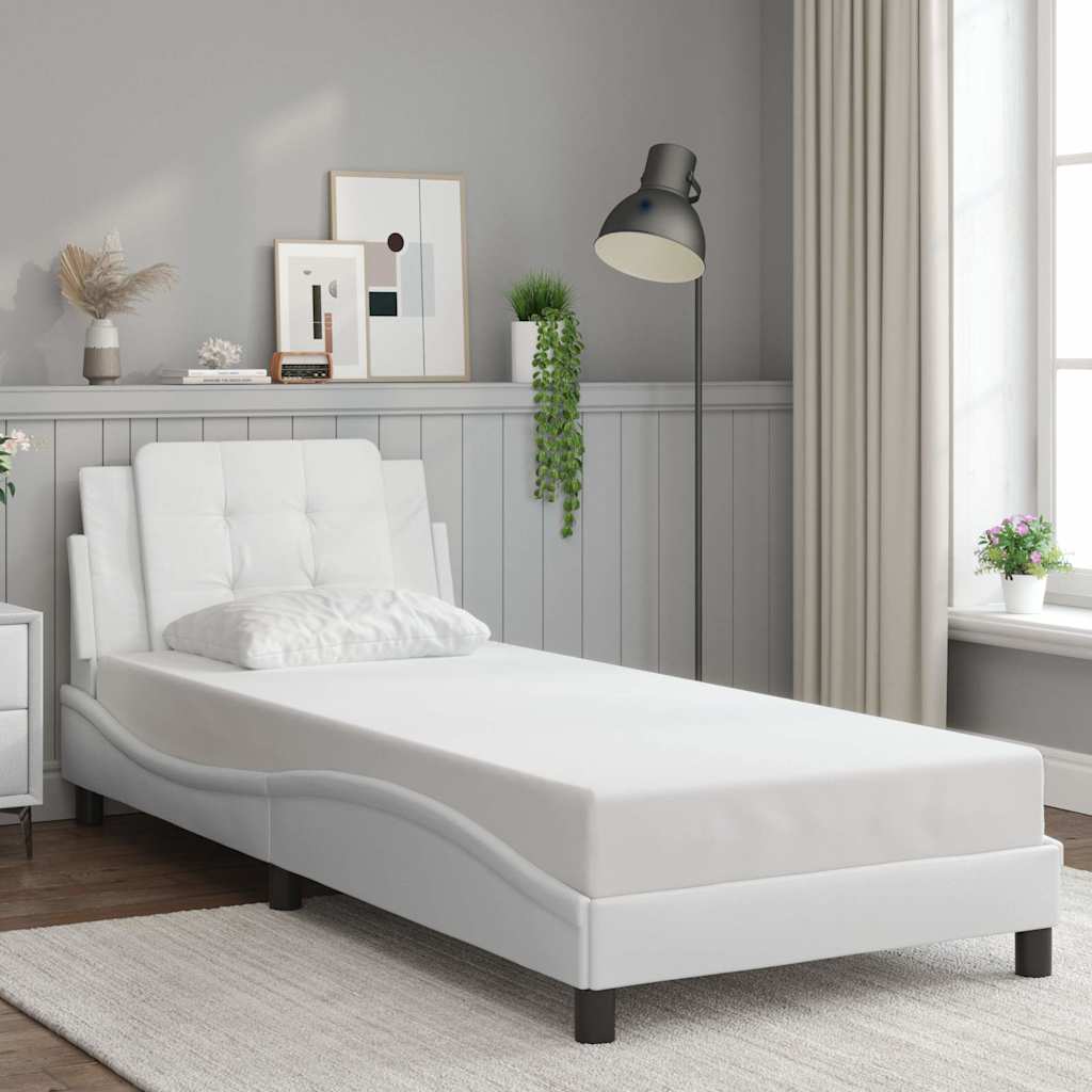 Vidaxl bedframe zonder matras zadar kunstleer wit 80x200 cm