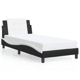 Vidaxl bedframe zonder matras zadar kunstleer zwart en wit 80x200 cm