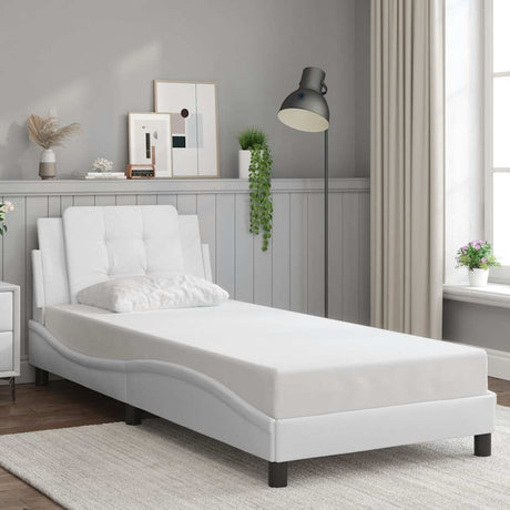 Vidaxl bedframe zonder matras zadar kunstleer wit 90x190 cm
