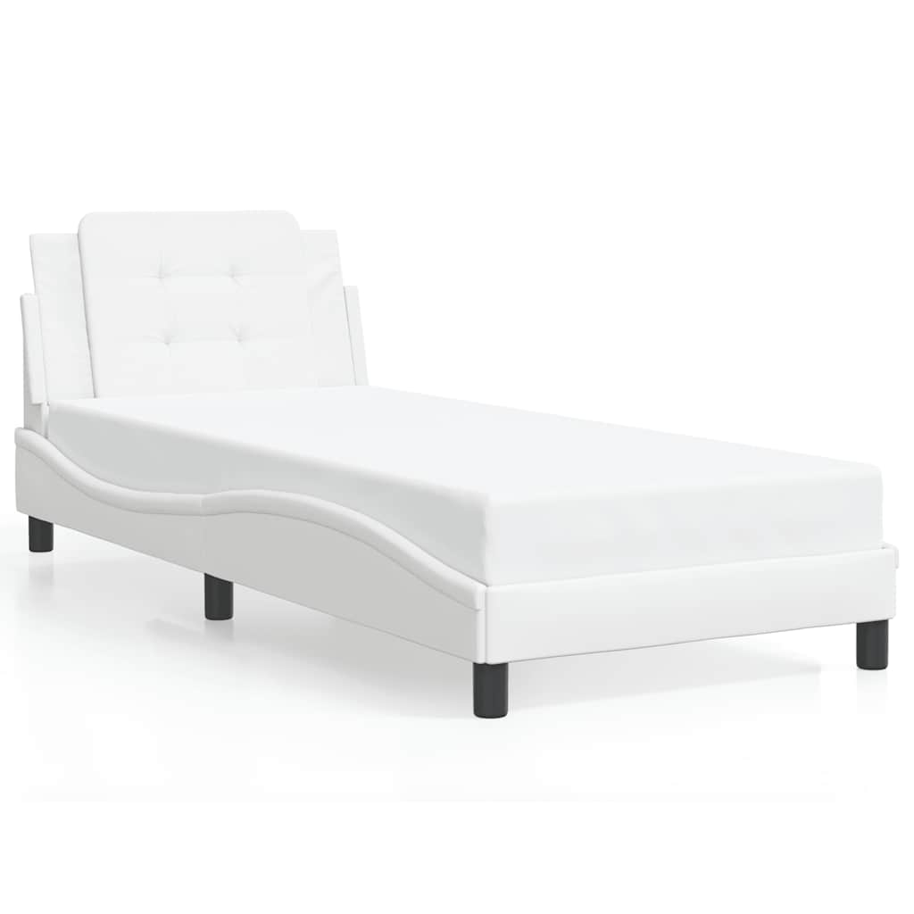 Vidaxl bedframe zonder matras zadar kunstleer wit 90x200 cm