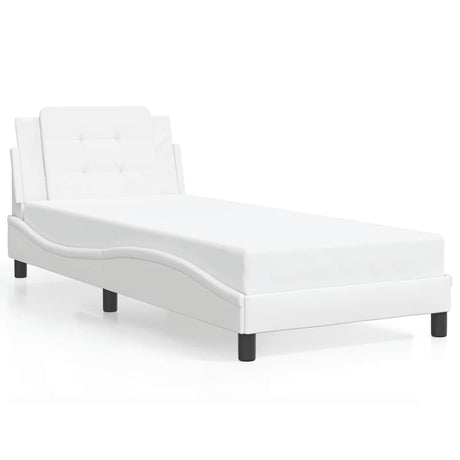 Vidaxl bedframe zonder matras zadar kunstleer wit 90x200 cm