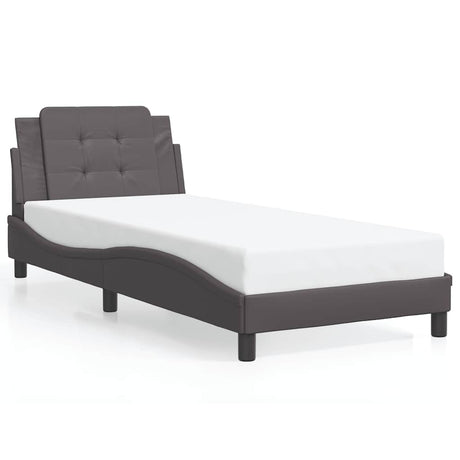 Vidaxl bedframe zonder matras zadar kunstleer grijs 90x200 cm