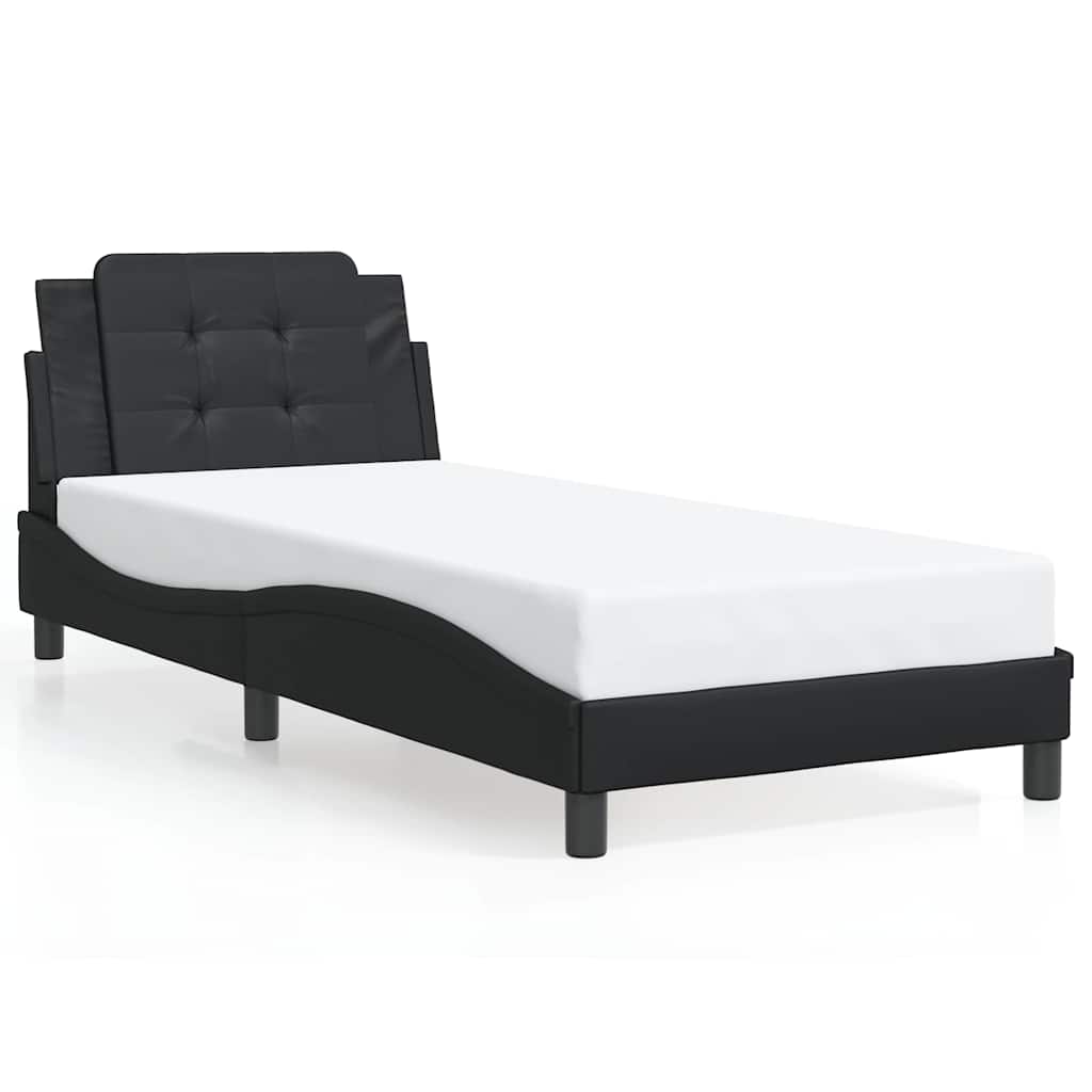 Vidaxl bedframe zonder matras zadar kunstleer zwart 100x200 cm