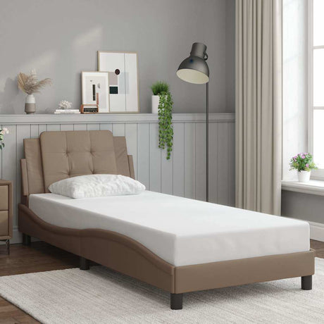 Vidaxl bedframe zonder matras zadar cappuccinokleurig 100x200 cm