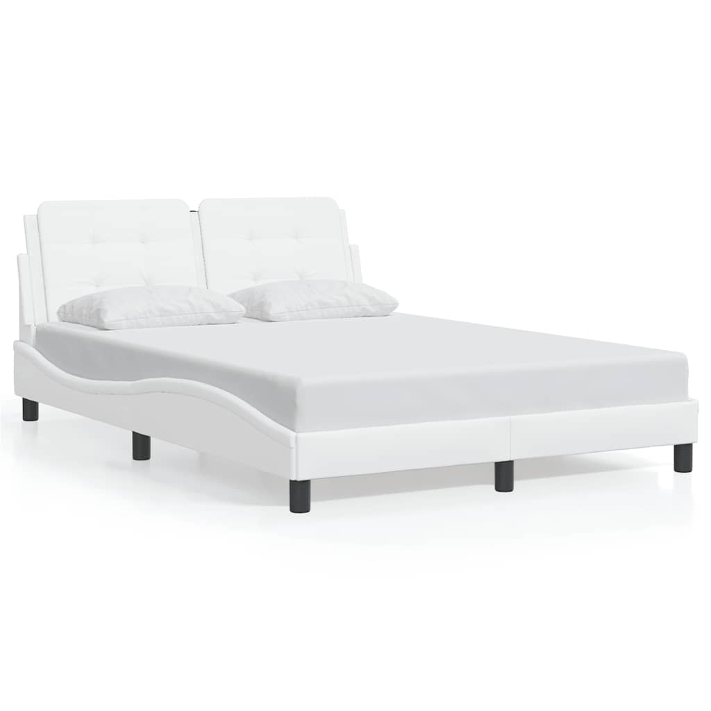 Vidaxl bedframe zonder matras zadar kunstleer wit 120x200 cm