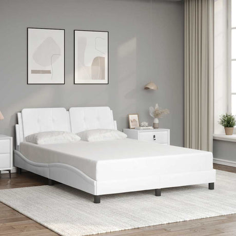 Vidaxl bedframe zonder matras zadar kunstleer wit 120x200 cm