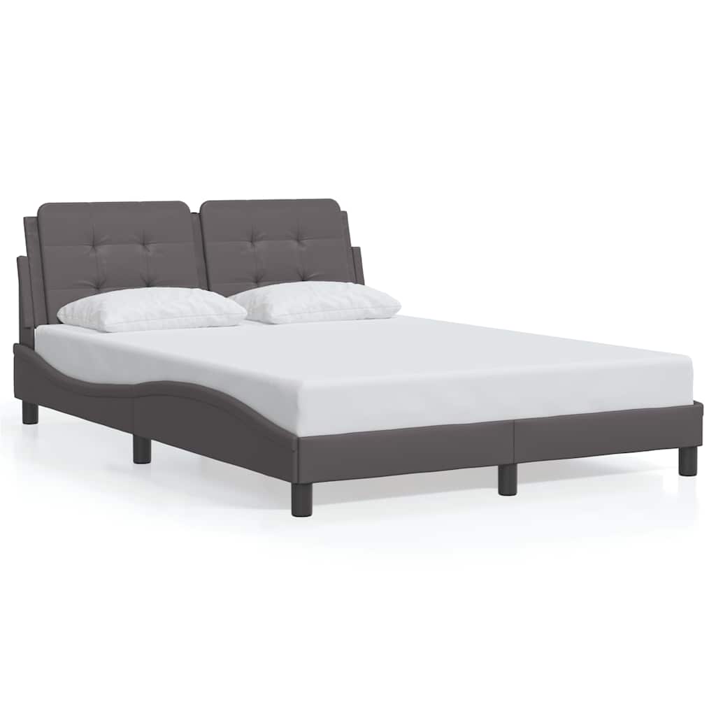 Vidaxl bedframe zonder matras zadar kunstleer grijs 120x200 cm