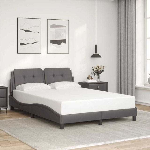 Vidaxl bedframe zonder matras zadar kunstleer grijs 120x200 cm