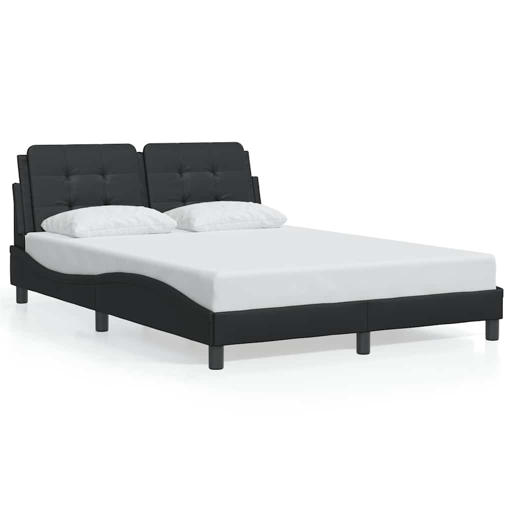 Vidaxl bedframe zonder matras zadar kunstleer zwart 140x190 cm