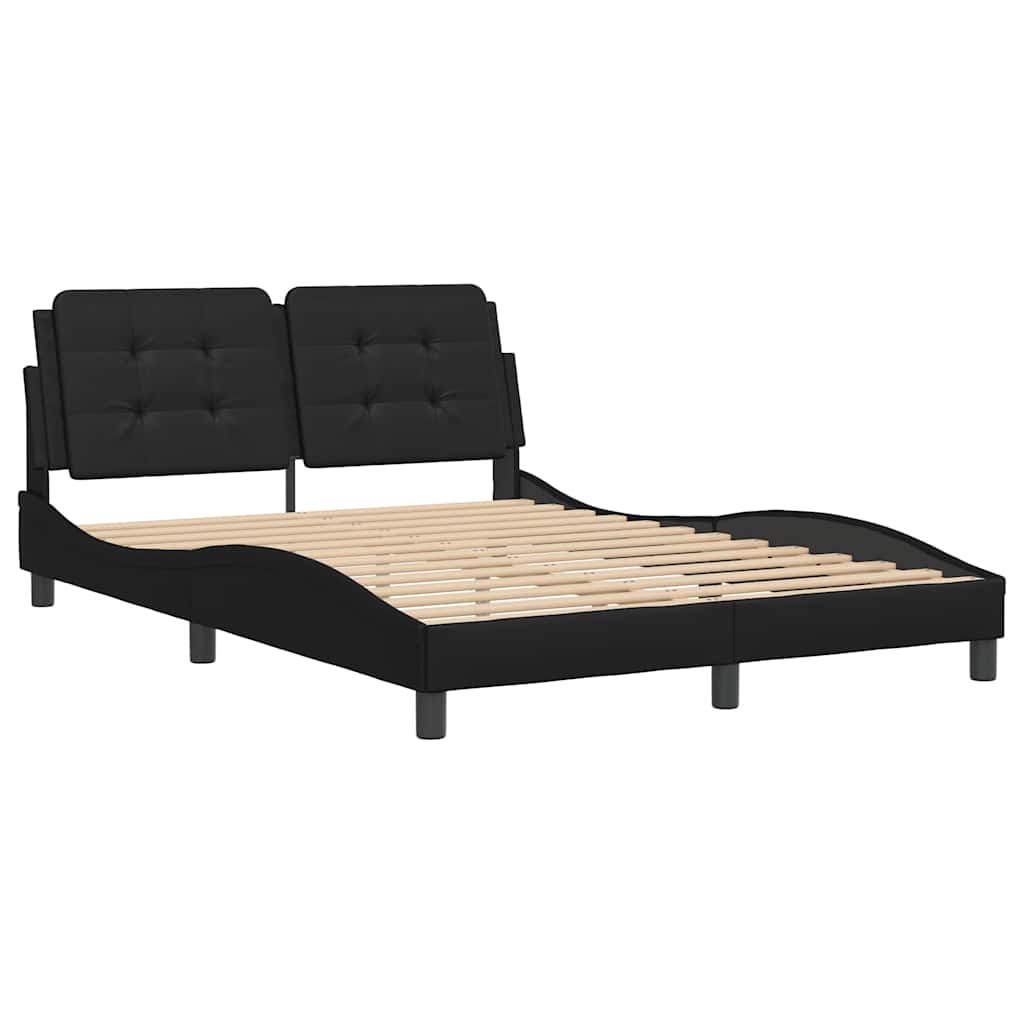 Vidaxl bedframe zonder matras zadar kunstleer zwart 140x190 cm