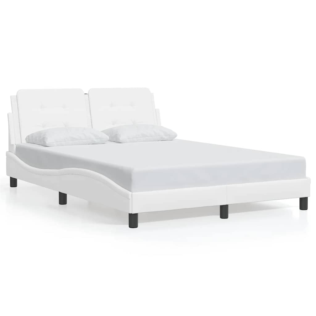 Vidaxl bedframe zonder matras zadar kunstleer wit 140x190 cm