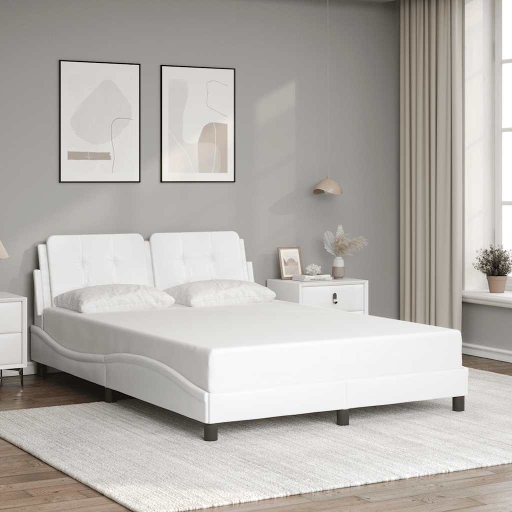Vidaxl bedframe zonder matras zadar kunstleer wit 140x200 cm
