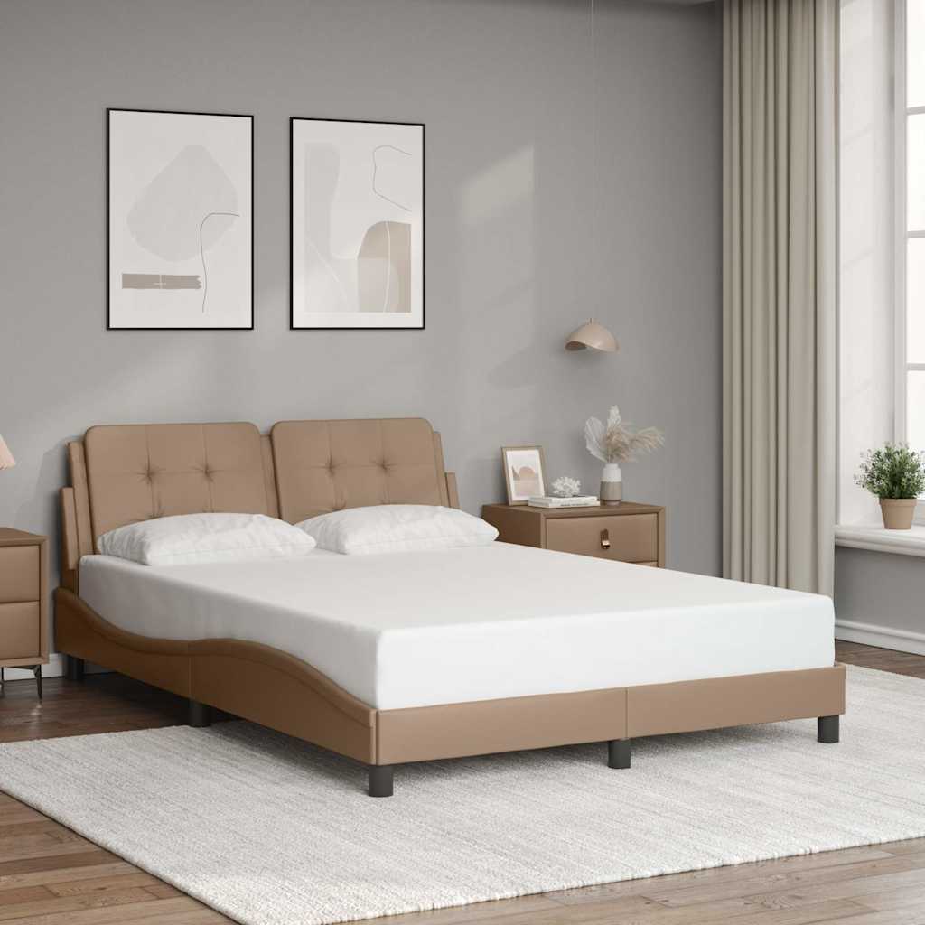 Vidaxl bedframe zonder matras zadar cappuccinokleurig 140x200 cm