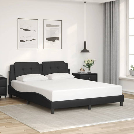 Vidaxl bedframe zonder matras zadar kunstleer zwart 160x200 cm