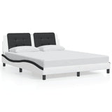 Vidaxl bedframe zonder matras zadar kunstleer zwart en wit 160x200 cm