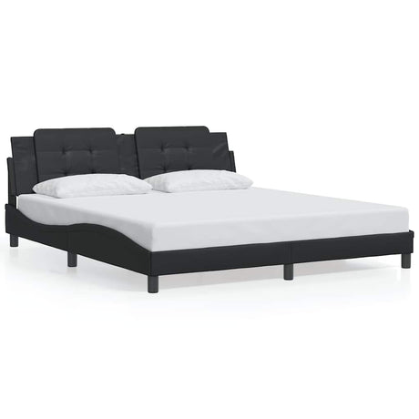 Vidaxl bedframe zonder matras zadar kunstleer zwart 180x200 cm
