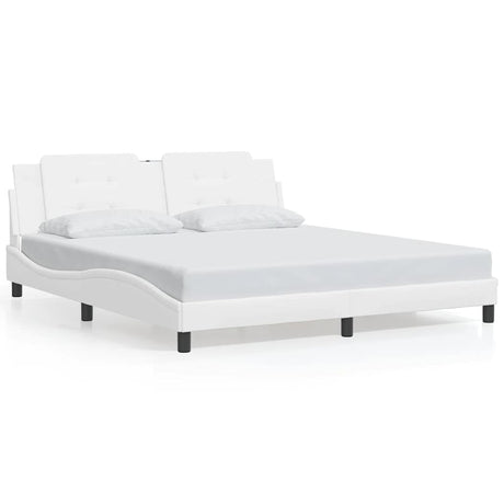 Vidaxl bedframe zonder matras zadar kunstleer wit 180x200 cm