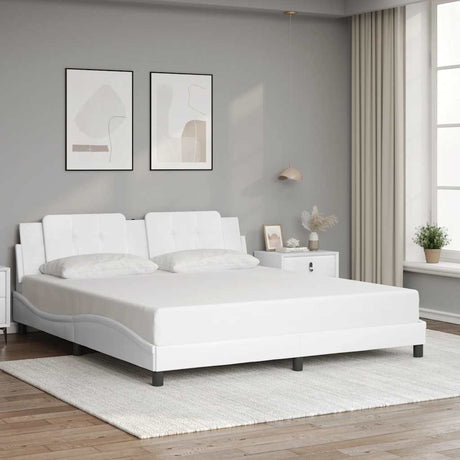 Vidaxl bedframe zonder matras zadar kunstleer wit 180x200 cm