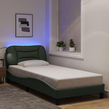 Vidaxl bedframe met led zonder matras hvar 80x200 cm stof donkergrijs