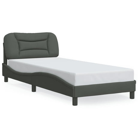 Vidaxl bedframe met led zonder matras hvar 90x190 cm stof donkergrijs