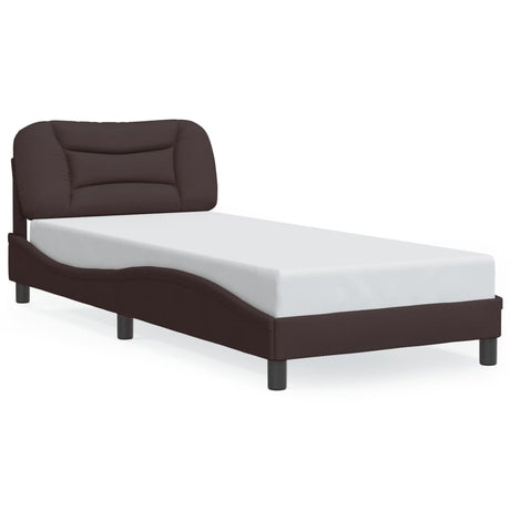 Vidaxl bedframe met led zonder matras hvar 90x190 cm stof donkerbruin