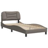 Vidaxl bedframe met led zonder matras hvar 90x200 cm stof taupe