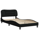 Vidaxl bedframe met led zonder matras hvar 100x200 cm stof zwart