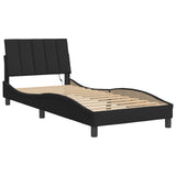 Vidaxl bedframe met led zonder matras hanko fluweel zwart 80x200 cm
