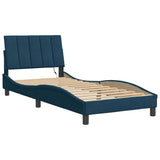 Vidaxl bedframe met led zonder matras hanko fluweel blauw 90x190 cm