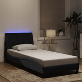 Vidaxl bedframe met led zonder matras hanko fluweel zwart 90x200 cm