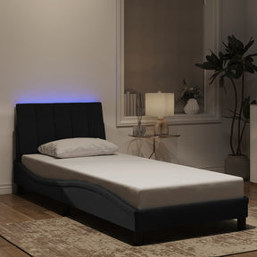 Vidaxl bedframe met led zonder matras hanko fluweel zwart 90x200 cm