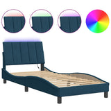 Vidaxl bedframe met led zonder matras hanko fluweel blauw 90x200 cm