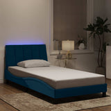 Vidaxl bedframe met led zonder matras hanko fluweel blauw 100x200 cm