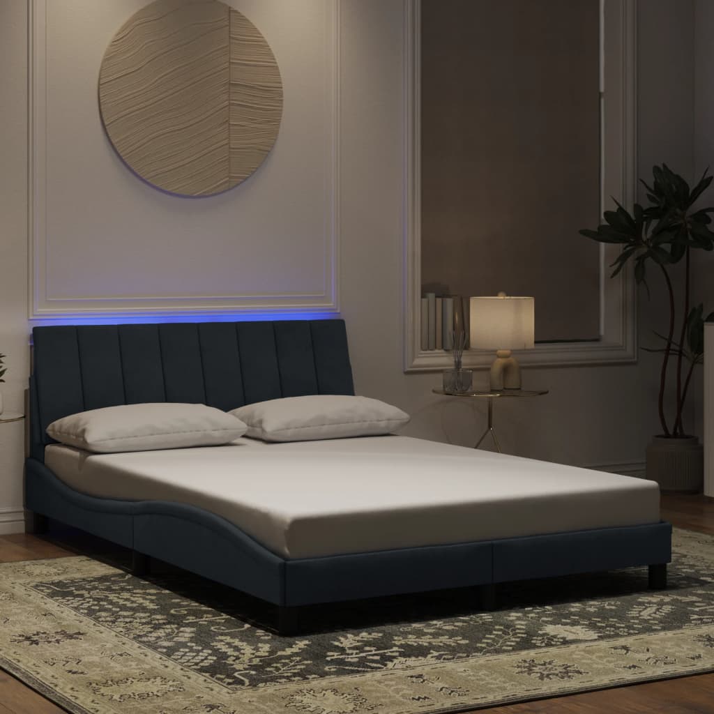 Vidaxl bedframe met led zonder matras hanko donkergrijs 120x200 cm