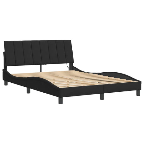 Vidaxl bedframe met led zonder matras hanko fluweel zwart 120x200 cm