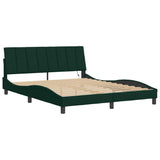 Vidaxl bedframe met led zonder matras hanko donkergroen 160x200 cm