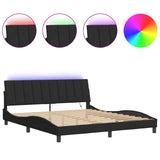 Vidaxl bedframe met led zonder matras hanko fluweel zwart 180x200 cm