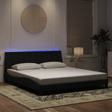 Vidaxl bedframe met led zonder matras hanko fluweel zwart 180x200 cm