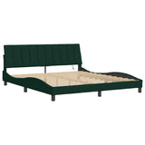 Vidaxl bedframe met led zonder matras hanko donkergroen 180x200 cm