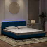 Vidaxl bedframe met led zonder matras hanko fluweel blauw 180x200 cm