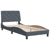 Vidaxl bedframe met led zonder matras fluweel donkergrijs 80x200 cm