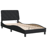 Vidaxl bedframe met led zonder matras fluweel zwart 80x200 cm