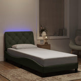 Vidaxl bedframe met led zonder matras fluweel lichtgrijs 90x190 cm