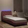 Vidaxl bedframe met led zonder matras fluweel roze 90x200 cm