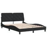 Vidaxl bedframe met led zonder matras fluweel zwart 140x190 cm