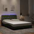Vidaxl bedframe met led zonder matras fluweel lichtgrijs 140x200 cm