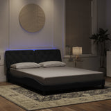 Vidaxl bedframe met led zonder matras fluweel zwart 160x200 cm
