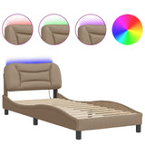 Vidaxl bedframe met led zonder matras hvar cappuccino 80x200 cm