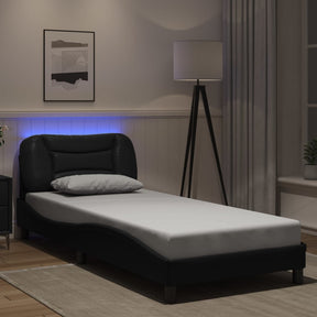 Vidaxl bedframe met led zonder matras hvar zwart 90x190 cm